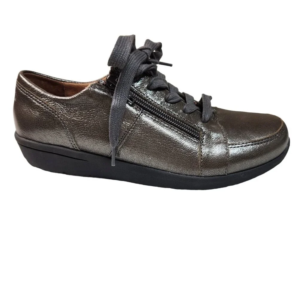 Vionic Women's Size 6 M Abigail Walking Sneakers Shoes Metallic Pewter 286 - Picture 8 of 11